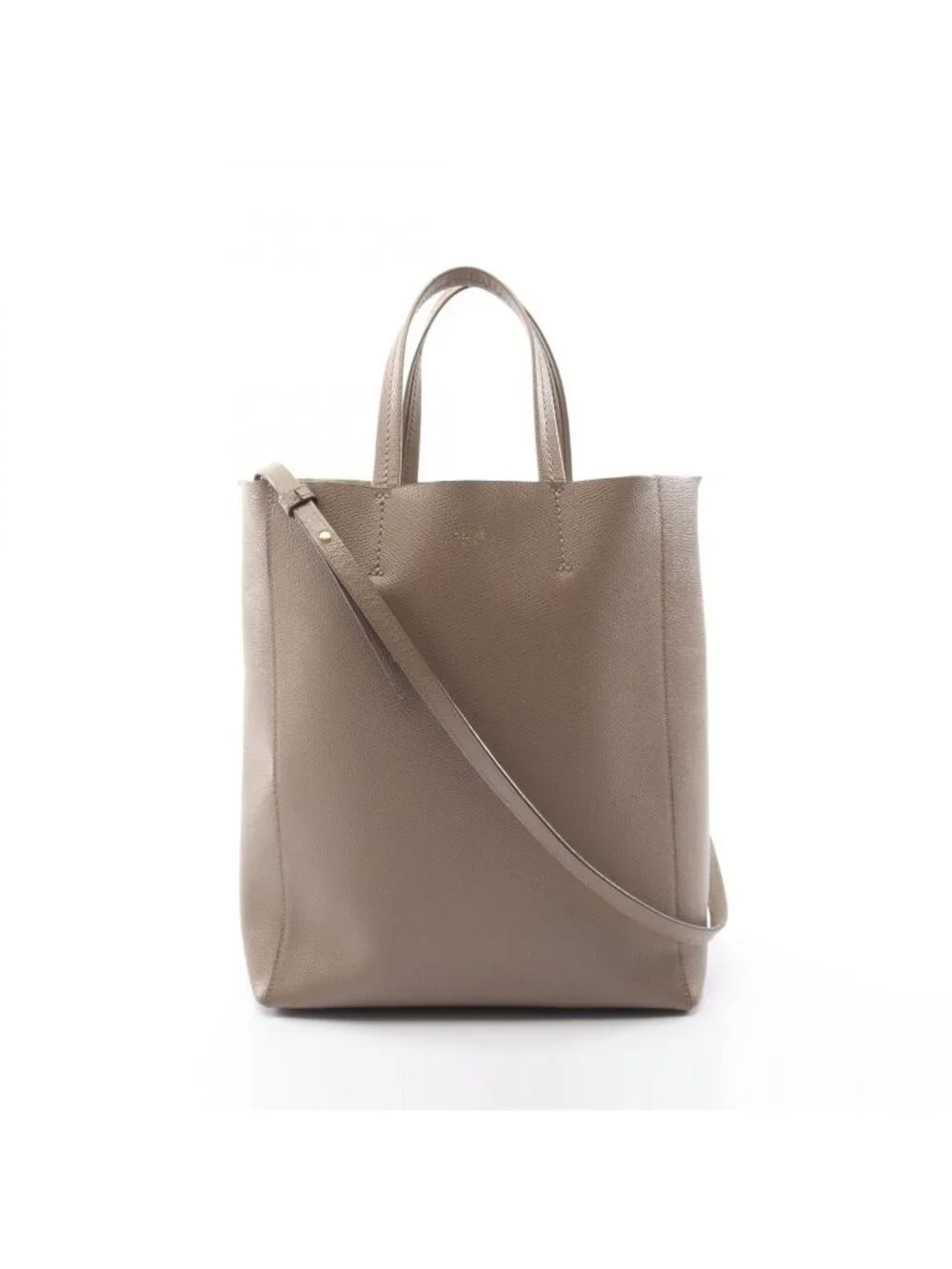 Celine Tote Vertical Small Cover 2-Way Gray Leather